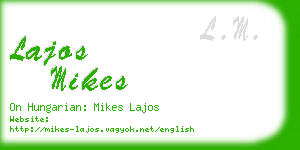 lajos mikes business card